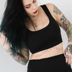 Foxblood Fonda crop tank top